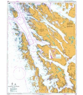 British Admiralty Nautical Chart 3555 Bergen to Fedje