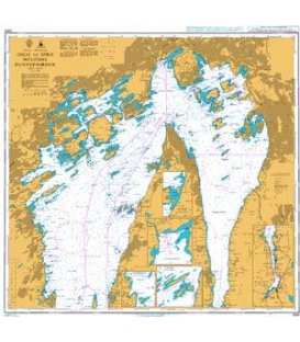 British Admiralty Nautical Chart 3562 Oslo to Spro including Bunnefjorden