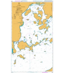 British Admiralty Nautical Chart 3602 Ya Shima to Naka Shima and Hiroshima