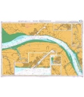 British Admiralty Nautical Chart 3625 The Elbe - Belum to Krautsand