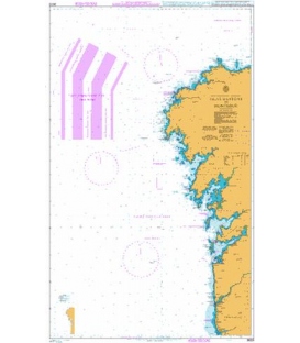 British Admiralty Nautical Chart 3633 Islas Sisargas to Montedor