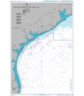 British Admiralty Nautical Chart 3849 United States and Mexico, Gulf of Mexico, Brownsville to Galveston Bay