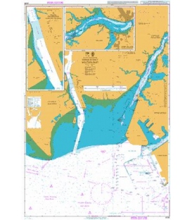 British Admiralty Nautical Chart 4038 Johor Strait Western Part