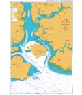 British Admiralty Nautical Chart 4043 Kuala Johor and Sungai Johor
