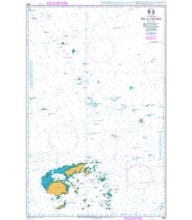 British Admiralty Nautical Chart 4632 Fiji to Tuvalu