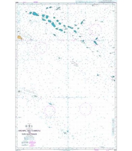 British Admiralty Nautical Chart 4656 Archipel des Tuamotu to Iles Australes