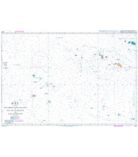 British Admiralty Nautical Chart 4657 Southern Cook Islands to Iles de la Societe and Iles Australes