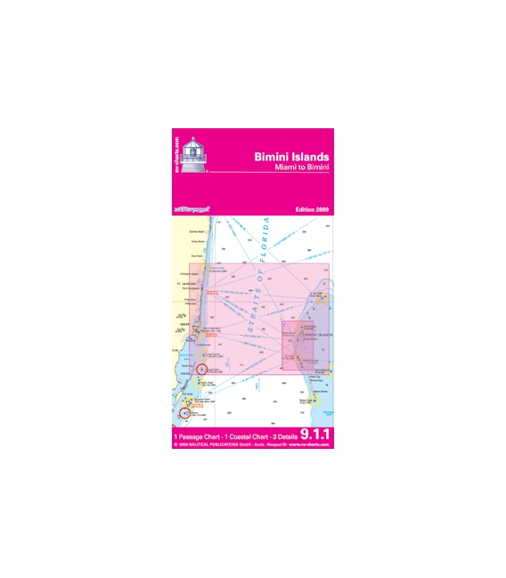 NV-Charts Charts Waterproof 9.1.1: Bimini IslandsMiami to Bimini, Edition 2009
