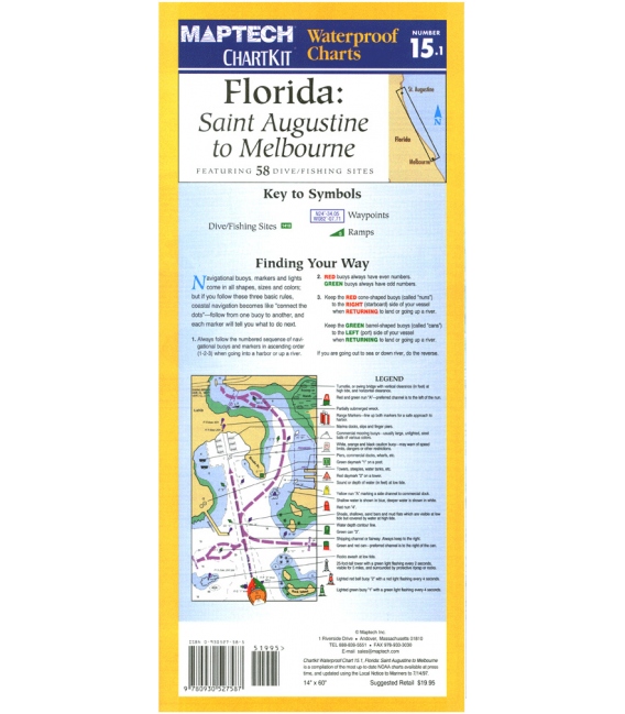 Maptech - St. Augustine to Melbourne Waterproof Chart