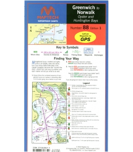 Maptech Waterproof Chart WPC088, Greenwich to Norwalk and Oyster and Huntington Bays, 1st, 2003