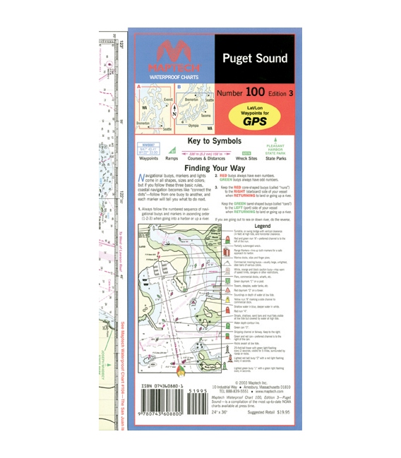 Maptech - Puget Sound, Waterproof Chart