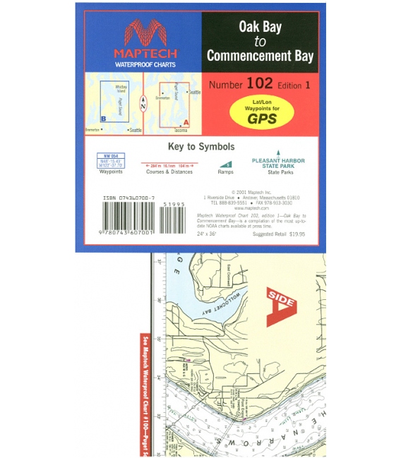 Maptech - Oak Bay to Commencement Bay Waterproof Chart