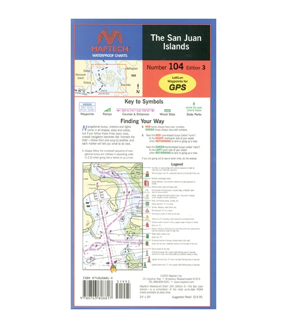 Maptech - The San Juan Islands, Waterproof Chart