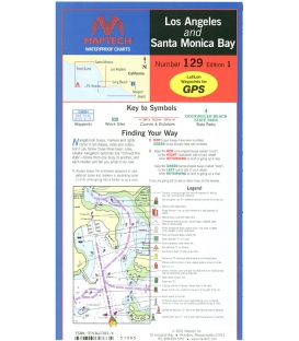 Maptech - Los Angeles and Santa Monica Bay Waterproof Chart WPC129, 1st Edition, 2001