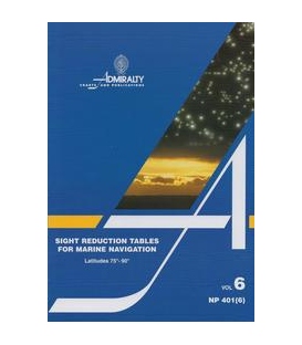 NP 401(6): Sight Reduction Tables for Marine Navigation Vol 6 Lat 75° - 90°, 1971 Ed.