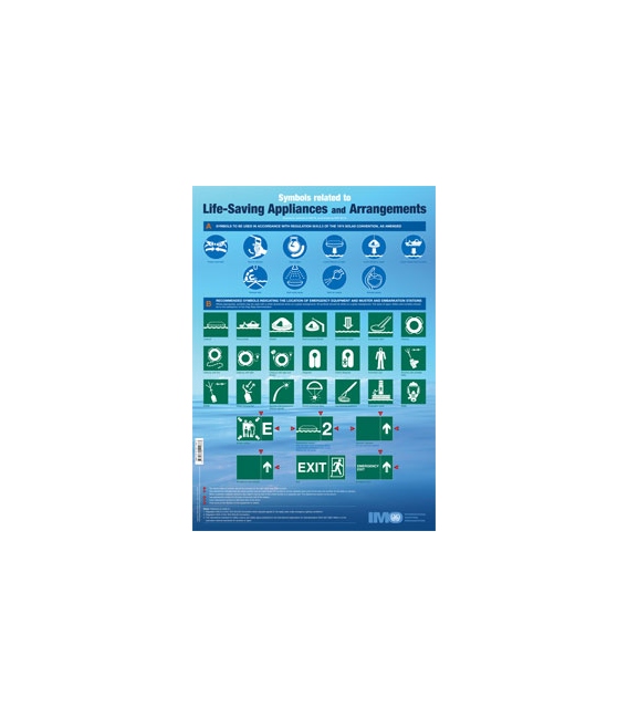 IMO IC981E Poster: Symbols related to Life-Saving Appliances and Arrangements, 2018 Edition
