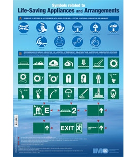 IMO IC981E Poster: Symbols related to Life-Saving Appliances and Arrangements, 2018 Edition