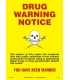 1038 Poster, Cabin size drugs warning notice 150x105mm