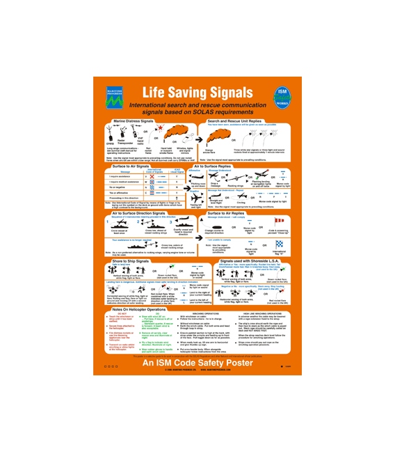 1058 Poster, SOLAS Life Saving Signals and Rescue Methods