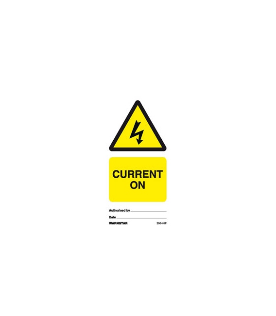 2504 Tie tag, Current on - Pack of 10