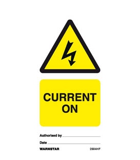 2504 Tie tag, Current on - Pack of 10