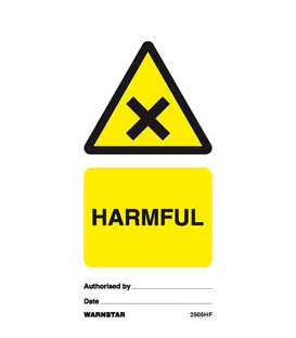 2505 Tie tag, Harmful - Pack of 10