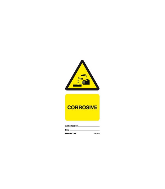 2507 Tie tag, Corrosive - Pack of 10