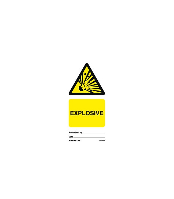 2509 Tie tag, Explosive - Pack of 10