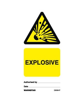 2509 Tie tag, Explosive - Pack of 10