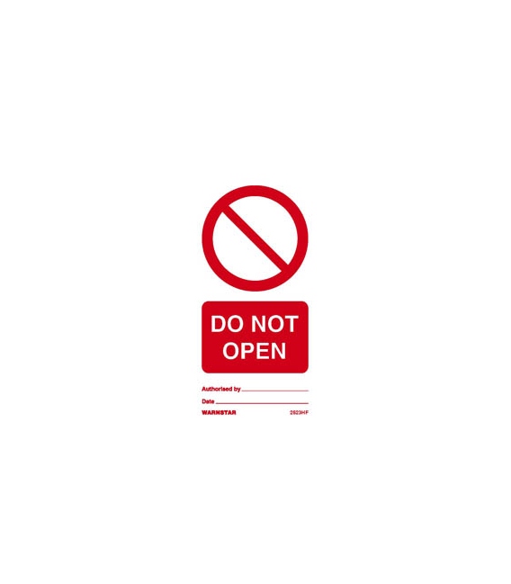 2523 Tie tag, Do not open - Pack of 10