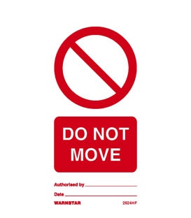 2524 Tie tag, Do not move - Pack of 10