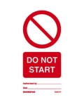 2525 Tie tag, Do not start - Pack of 10
