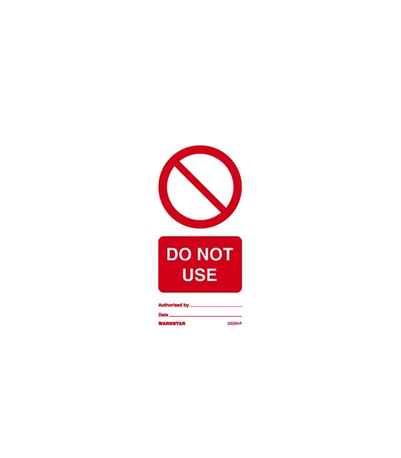 2526 Tie tag, Do not use - Pack of 10