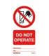2530 Tie tag, Do not operate - Pack of 10