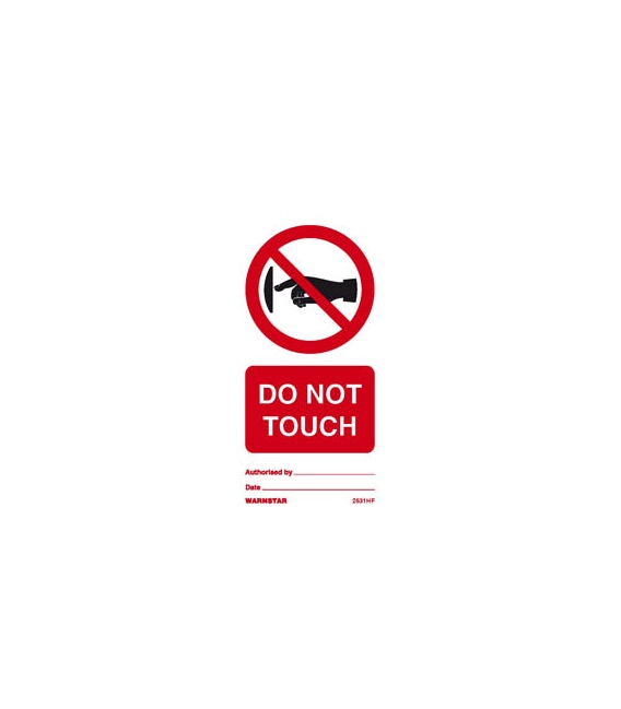 2531 Tie tag, Do not touch - Pack of 10