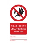 2532 Tie tag, No access to un authorised persons - Pack of 10