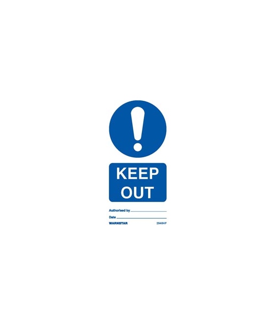 2540 Tie tag, Keep out - Pack of 10