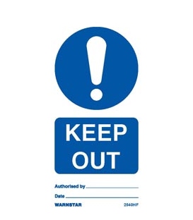 2540 Tie tag, Keep out - Pack of 10