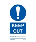 2540 Tie tag, Keep out - Pack of 10