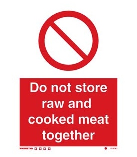 2885 Do not store raw and cooked meats together