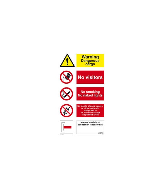 3014 Gangway notice. Dangerous cargo....... 1000mm x 600mm