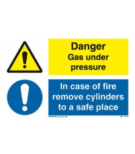 3102 Danger Gas under pressure / In case of fire remove cylinders...