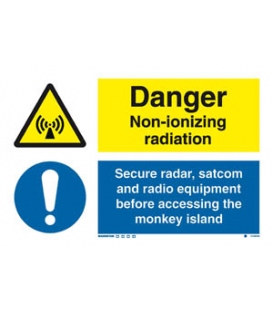 3109 Danger Non-ionizing radiation / Secure radar, …