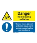 3109 Danger Non-ionizing radiation / Secure radar, …