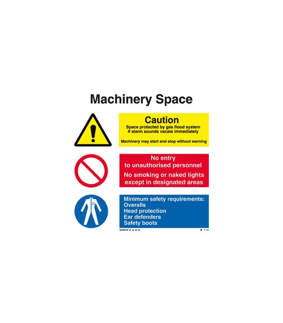 3111 Machinery Space combination sign