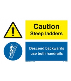 3116 Caution steep ladders / Descend backwards…