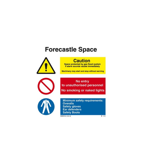 3128 Forecastle space combination sign