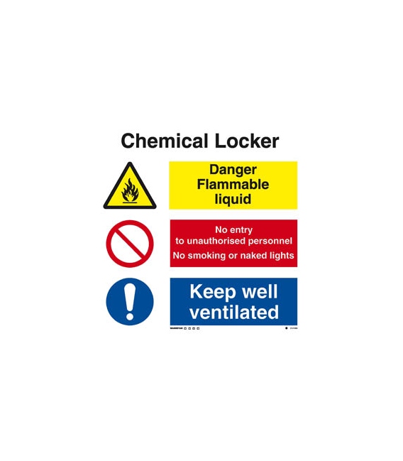 3141 Chemical Locker combination sign
