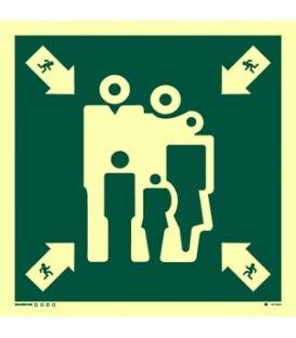 4074 Assembly/muster station - without text