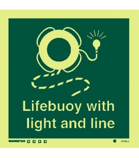 4134 Lifebuoy with light & line - with text